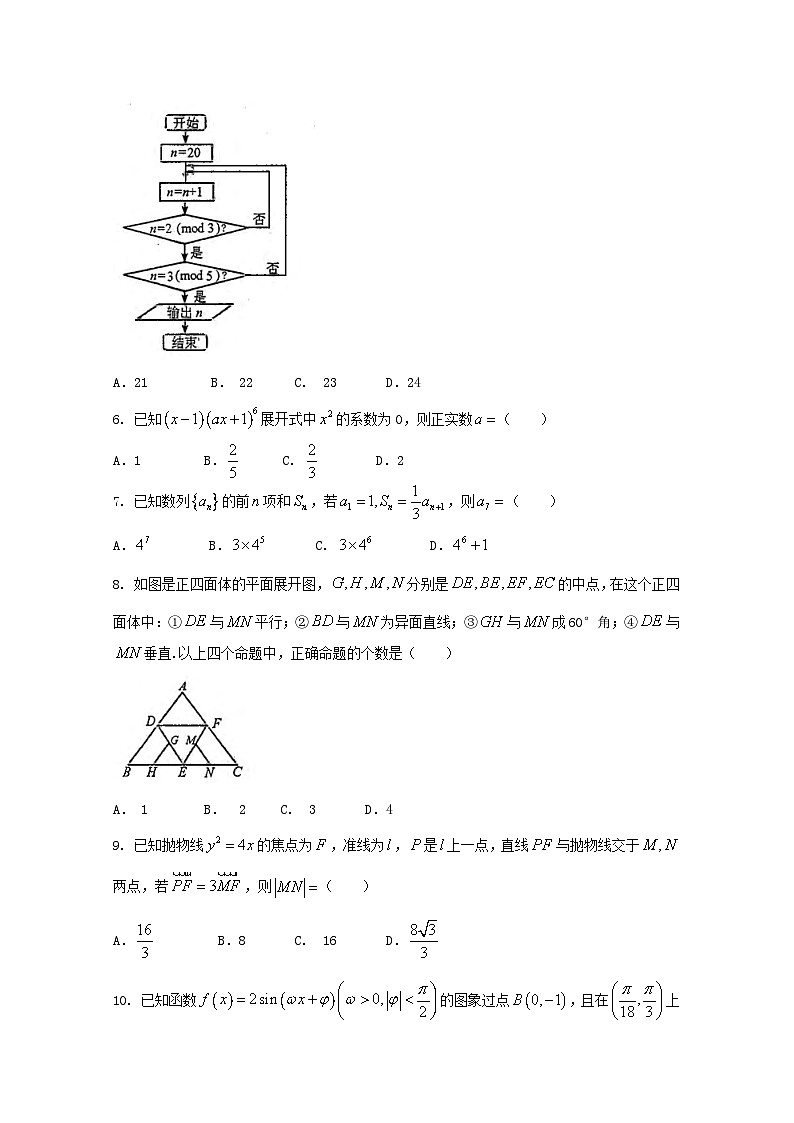 高考数学模拟试题-(理科word含解析)第2页