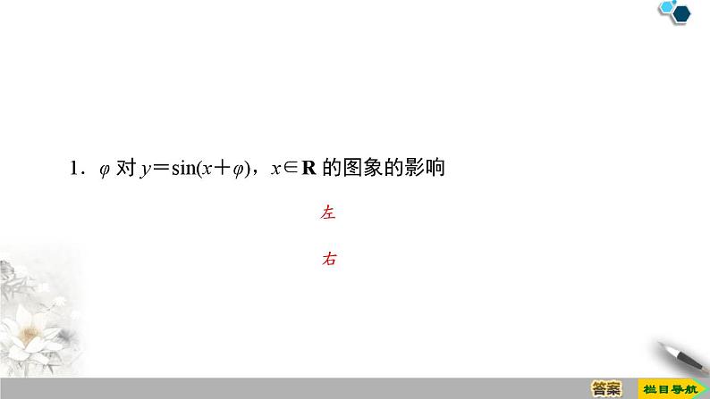 5.6.1　匀速圆周运动的数学模型 5.6.2　函数y＝Asin(ωx＋φ)的图象-新人教版高中数学必修第一册全套课件04
