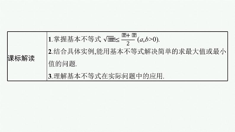 第2章  一元二次函数、方程和不等式 第2节  基本不等式 2025届高考数学一轮总复习(适用于新高考新教材)ppt02