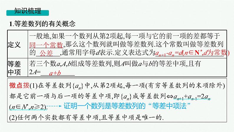 第6章  数列 第2节  等差数列及其前n项和 2025届高考数学一轮总复习(适用于新高考新教材)ppt第5页