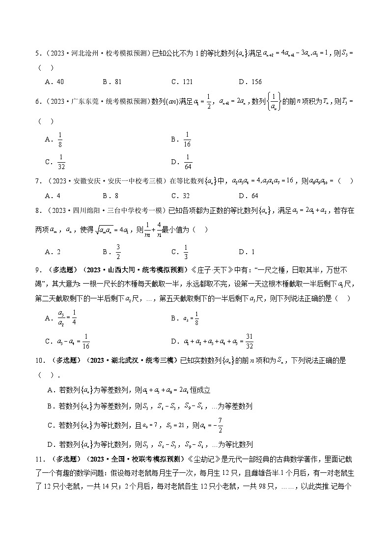 第03讲+等比数列及其前n项和（练习）-2024年高考数学一轮复习练习（新教材新高考）02