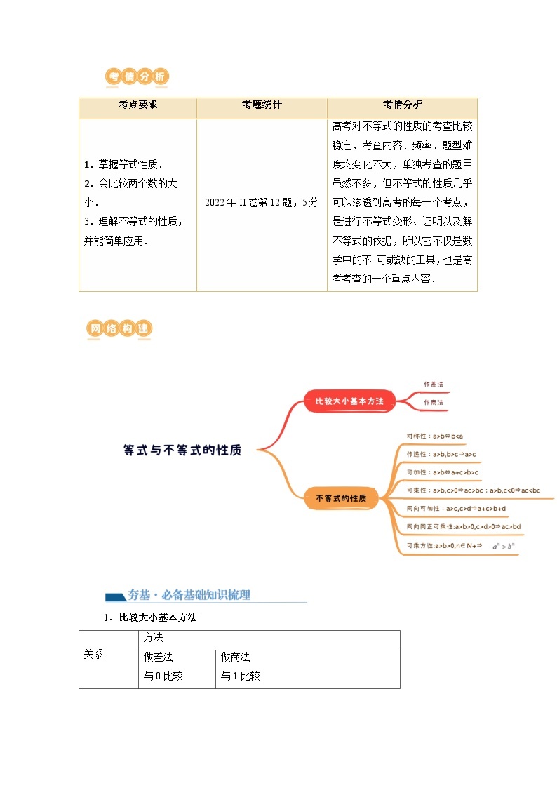 第03讲 等式与不等式的性质（讲义）-2024年高考数学一轮复习讲义（新教材新高考）02