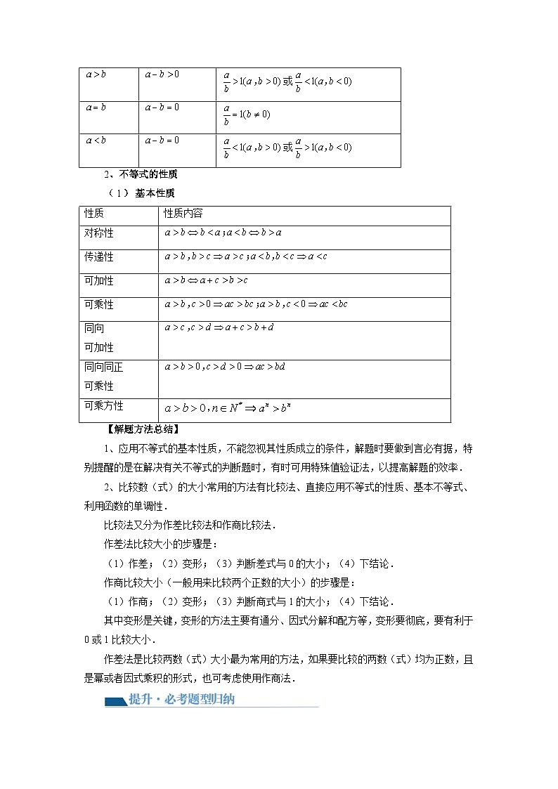 第03讲 等式与不等式的性质（讲义）（原卷版）第3页