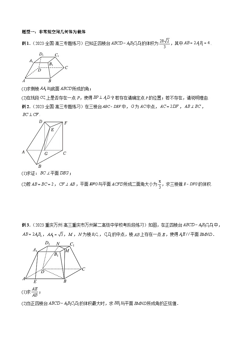 重难点突破06 立体几何解答题最全归纳总结（九大题型）（原卷版）第2页