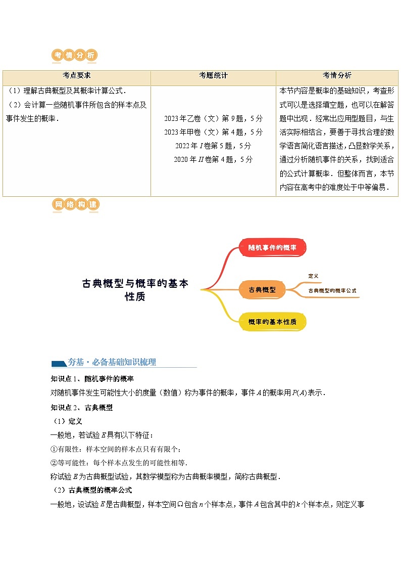 第05讲 古典概型与概率的基本性质（八大题型）（讲义）（原卷版）第2页