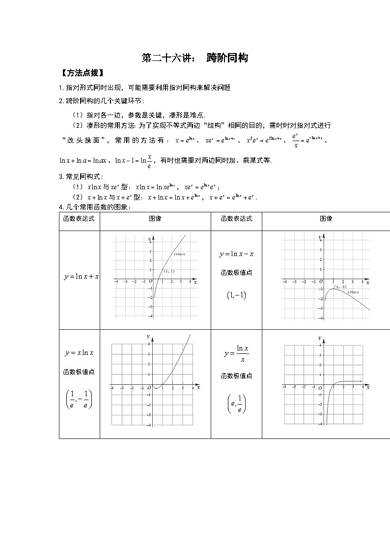 高考数学导数专题-26.跨阶同构第1页
