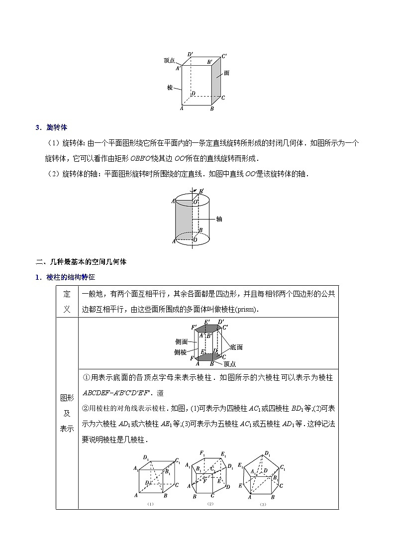 第01讲 基本立体图形（学生版）-高一数学同步精品讲义（人教A版019必修第二册）第2页