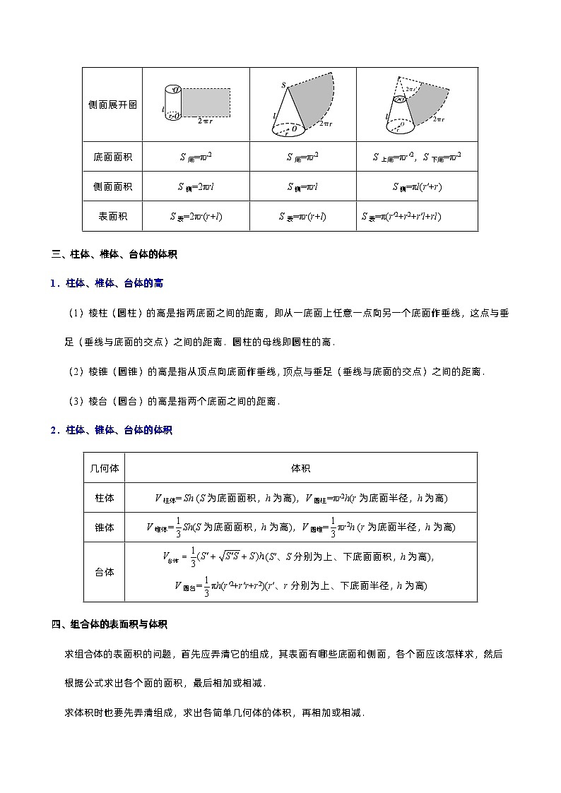 第03讲 简单几何体的表面积与体积（学生版）-高一数学同步精品讲义（人教A必修二第八章）第3页