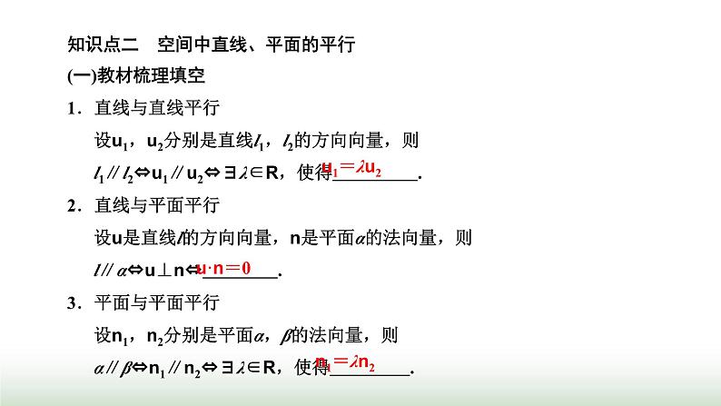 人教A版高中数学选择性必修第一册1-4-1用空间向量研究直线、平面的位置关系课件08