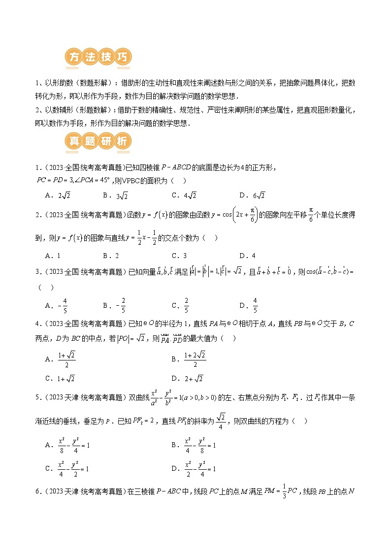 思想02 运用数形结合的思想方法解题（4大核心考点）（讲义）（原卷版）第2页