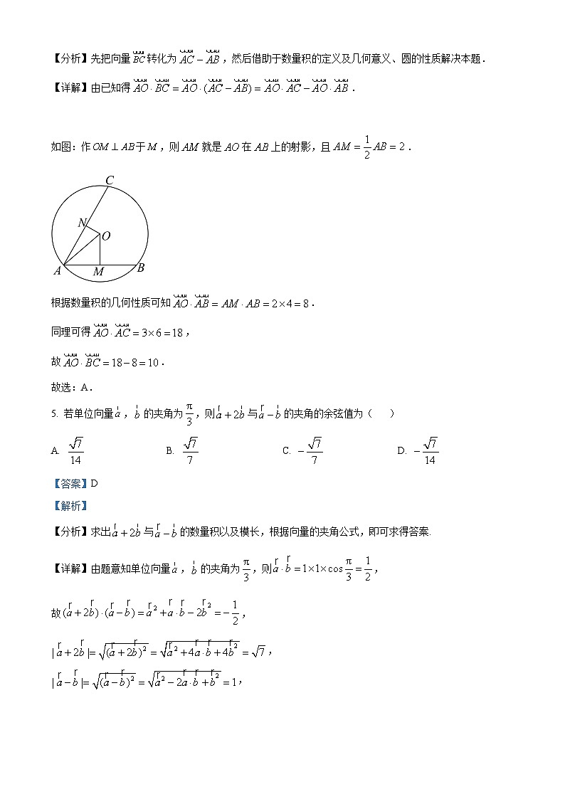 云南省昆明市五华区云南师范大学附属中学2023-2024学年高一下学期3月月考数学试题（原卷版+解析版）03