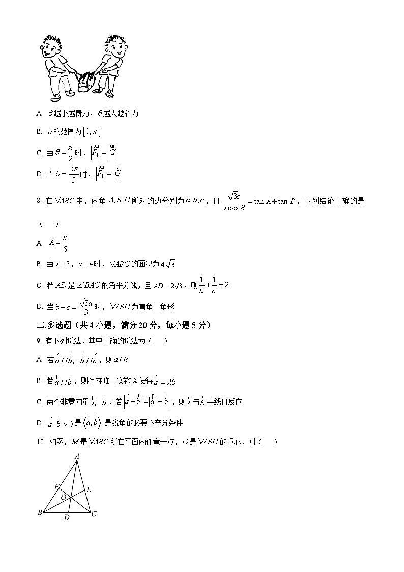 重庆市黔江中学校2023-2024学年高一下学期3月月考数学试题（原卷版+解析版）02