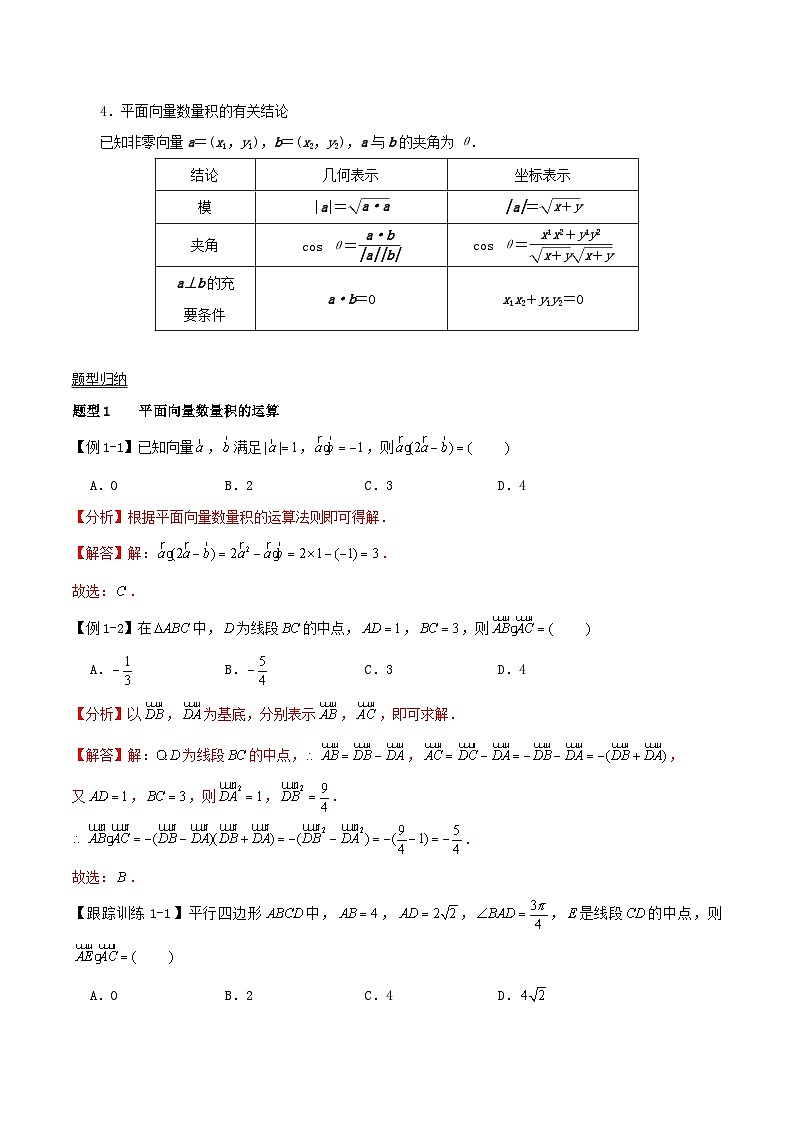 2024年新高考数学一轮复习知识梳理与题型归纳第30讲平面向量的数量积（教师版）第2页