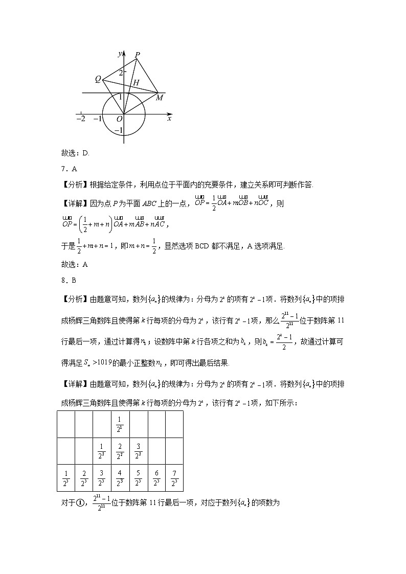 上海华师一附中2024届高三数学选填专项训练（10）答案第3页