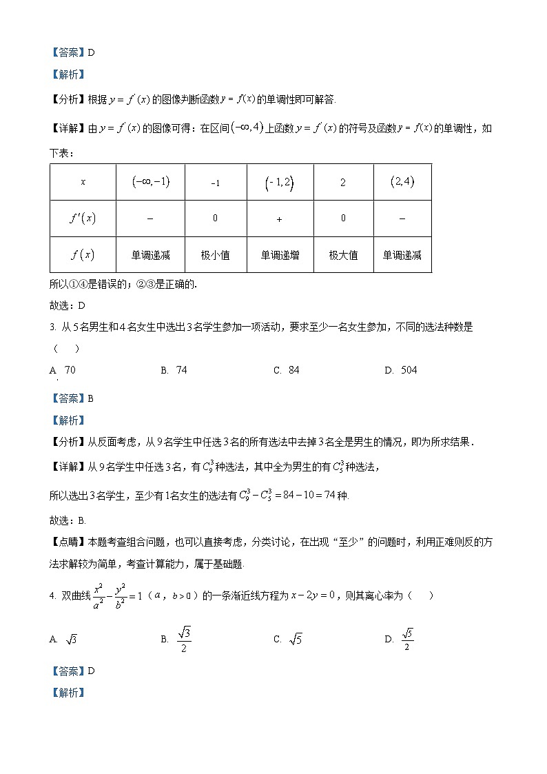 广东省东莞市石竹实验学校2023-2024学年高二下学期3月月考数学试卷（原卷版+解析版）02