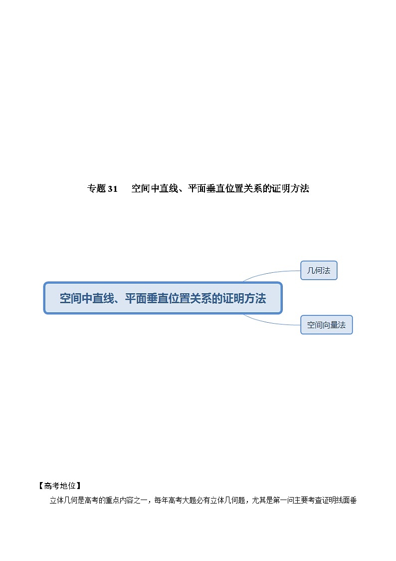 高考数学解题方法模板50讲 专题31 空间中直线、平面垂直位置关系的证明方法（解析版）第2页