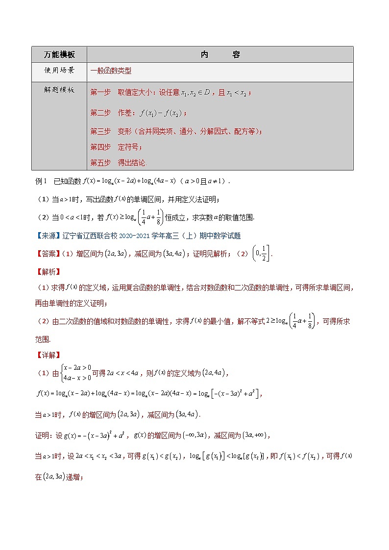 最新高考数学解题方法模板50讲 专题03 函数的单调性和最值的处理途径03
