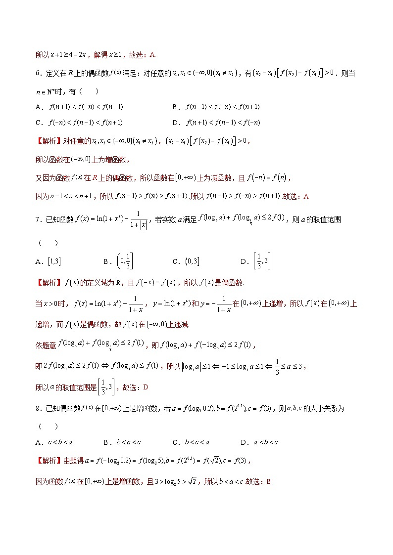 专题10  函数的单调性和奇偶性综合(解析版)第3页
