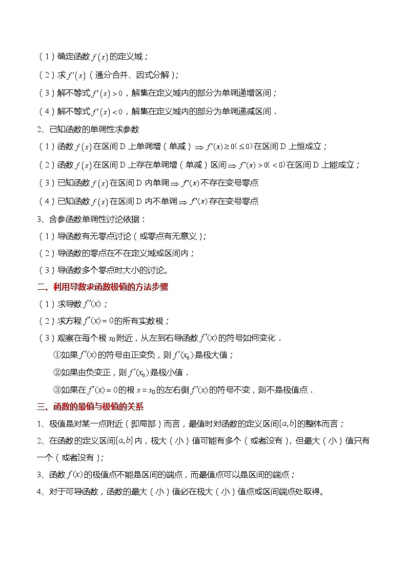 新高考数学【热点·重点·难点】专练  热点3-2 导数的应用-单调性、极值与最值8大题型02