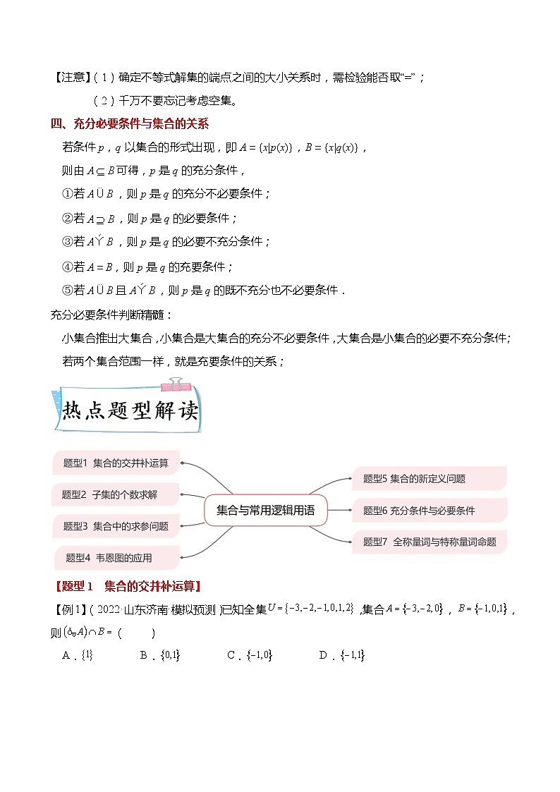 新高考数学【热点·重点·难点】专练  热点1-1 集合与常用逻辑用语7大题型03