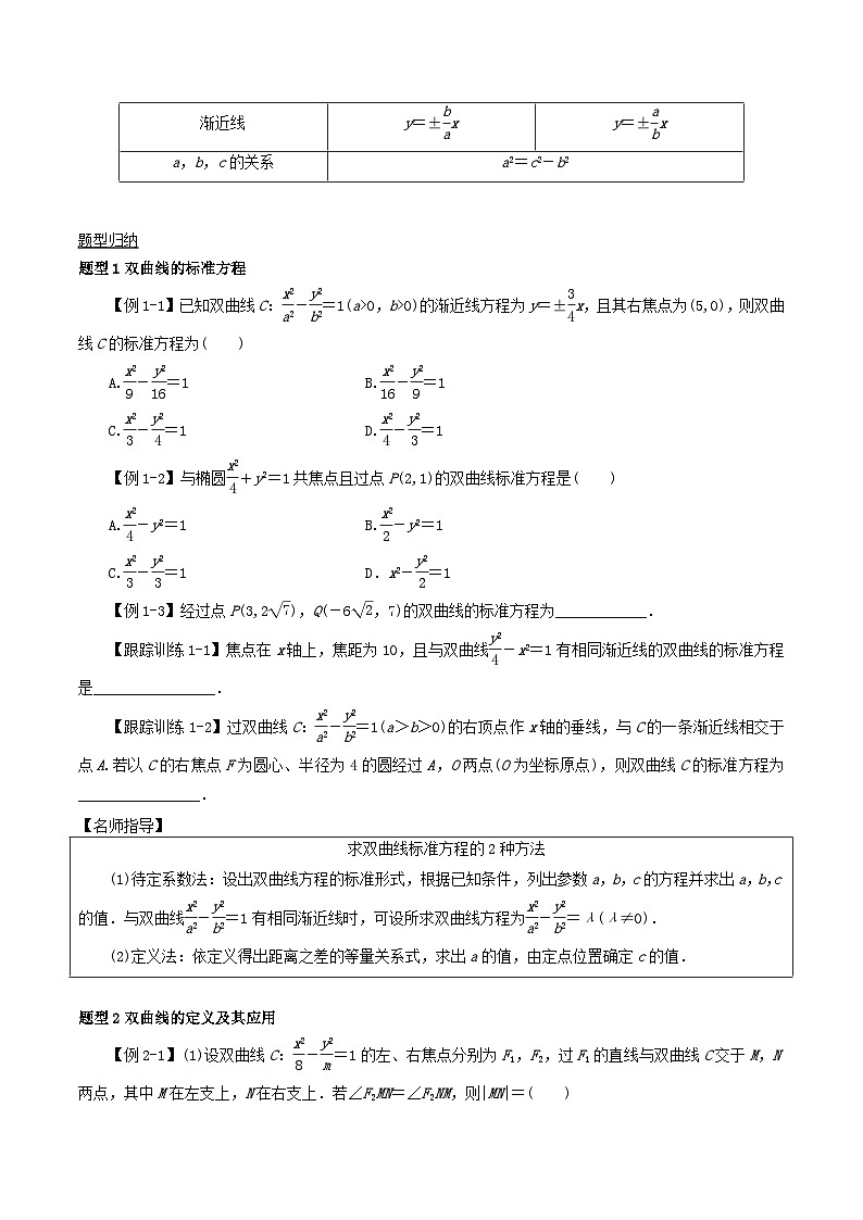 2024年新高考数学一轮复习知识梳理与题型归纳第50讲双曲线（学生版）第2页