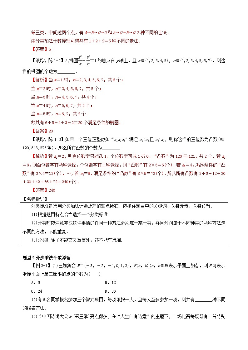 2024年新高考数学一轮复习知识梳理与题型归纳第55讲分类加法计数原理与分步乘法计数原理（教师版）02