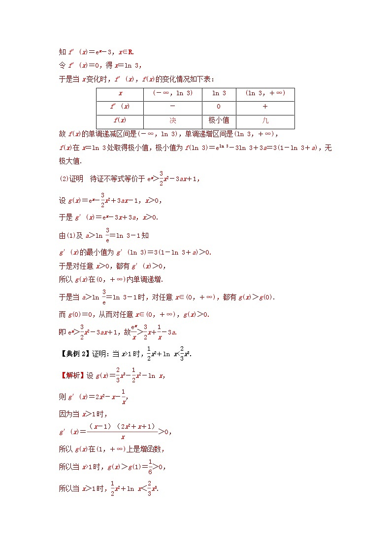 2024年新高考数学一轮复习题型归类与强化测试专题20导数与不等式的证明（教师版）02