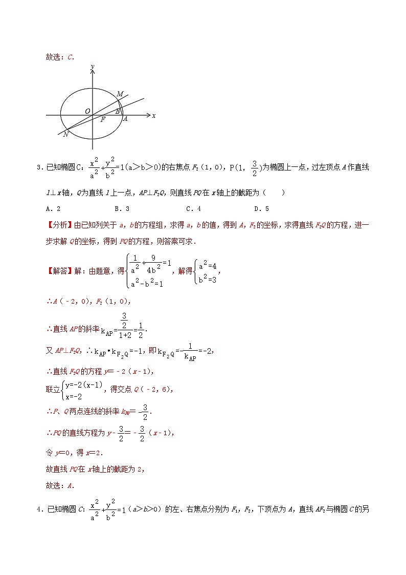 2024年新高考数学一轮复习达标检测第48讲直线与椭圆的位置关系（教师版）02