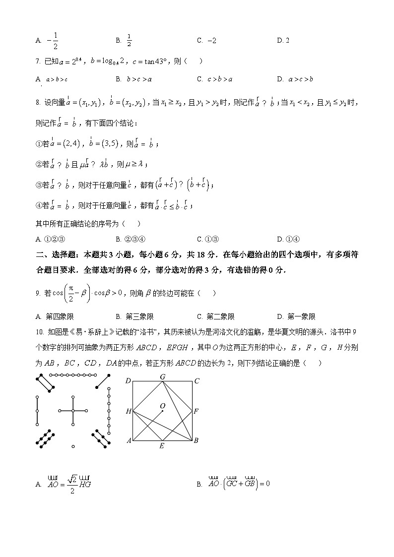 河南省商丘市青桐鸣2023-2024学年高一下学期3月月考数学试题（原卷版+解析版）02