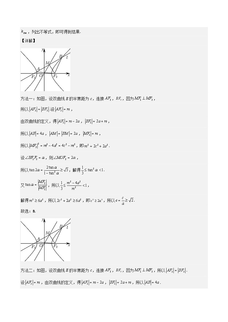 微重点10　离心率的范围问题（3大考点+强化训练）解析版第3页