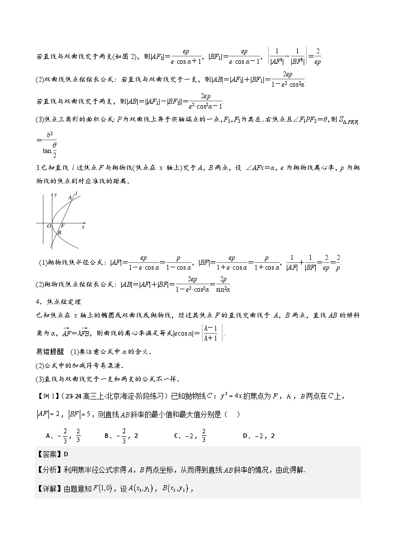 微重点11圆锥曲线中二级结论的应用（3大考点+强化训练）-冲刺985、211名校高考数学重难点培优全攻略（新高考专用）02