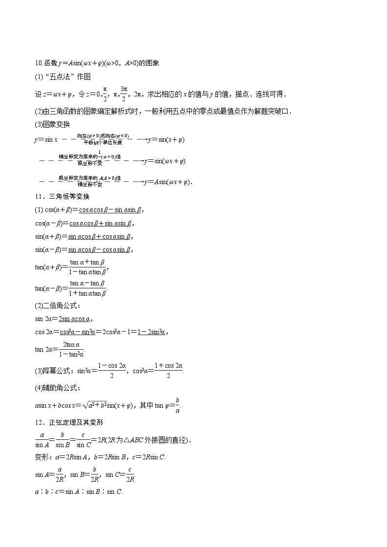 考前回顾03三角函数、三角恒等变换与解三角形（知识清单+易错分析+23年高考真题+24年最新模拟）解析版第3页