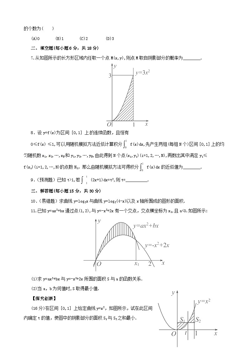 高考数学一轮复习 考点热身训练 2.12定积分第2页