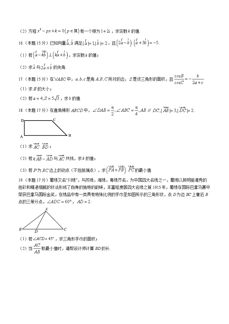 广东省深圳市光明中学2023-2024学年高一下学期3月月考数学试卷（Word版附解析）03