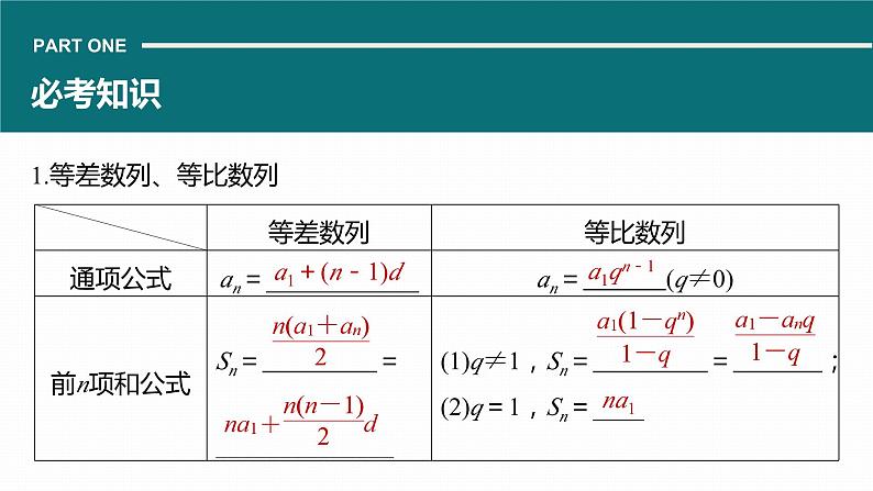 高考数学考前回顾复习《数　列》课件第3页