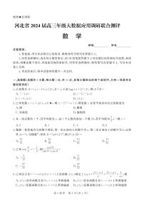 河北省2024届高三大数据应用调研联合测评（Ⅵ）数学试题