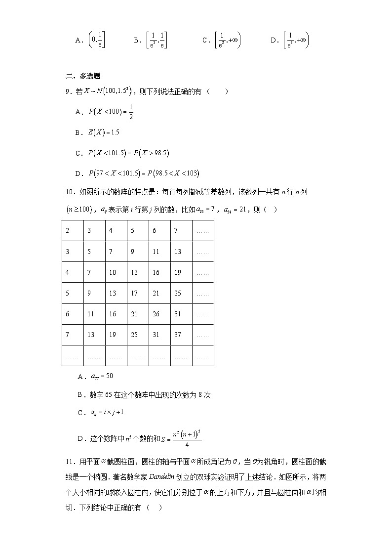 湖北省十一校2023-2024学年高三下学期第二次联考数学试题及答案第2页