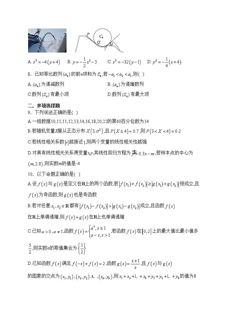 湖南省师范大学附属中学2023-2024学年高三月考（六）数学试卷(含答案)第2页