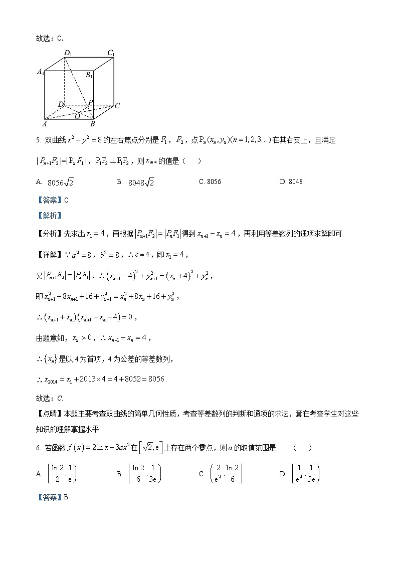河南省信阳市新县高级中学2024届高三下学期适应性考试（十）数学试题（原卷版+解析版）03