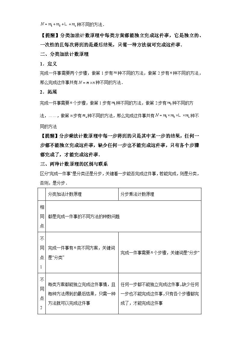 【概率与统计微专题】第一章排列组合与二项式定理专题一两个计数原理微点1分类加法计数原理与分步乘法计数02