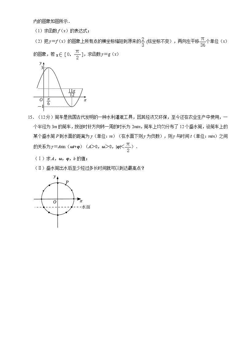 安徽省芜湖市中华艺术学校2022-2023学年高一下学期期中考试数学试卷03