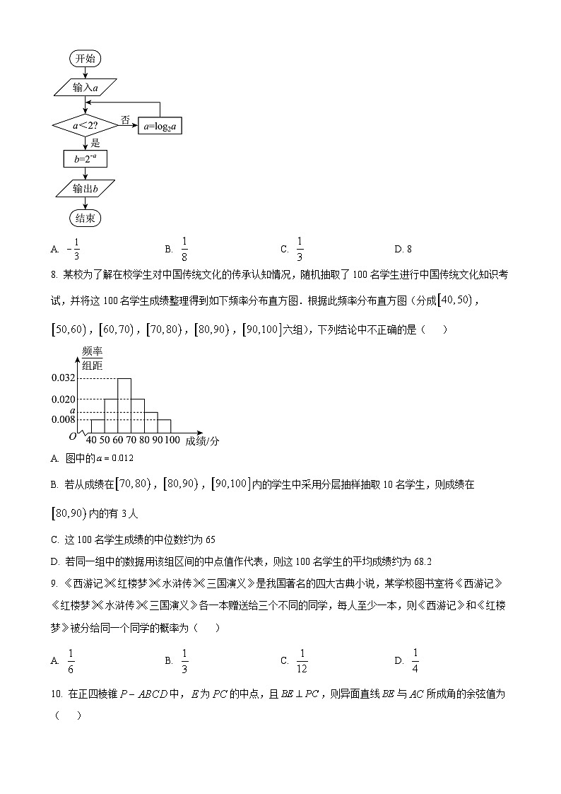 陕西省西安市第一中学2024届高三第四次质量监测文科数学试题（原卷版）第2页