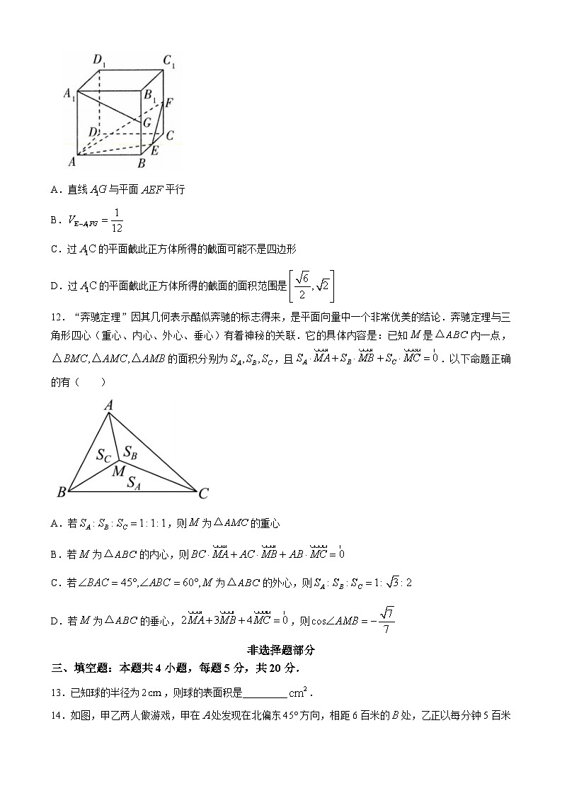 浙江省宁波市三锋教研联盟2023-2024学年高一下学期期中联考数学试卷（Word版附答案）第3页