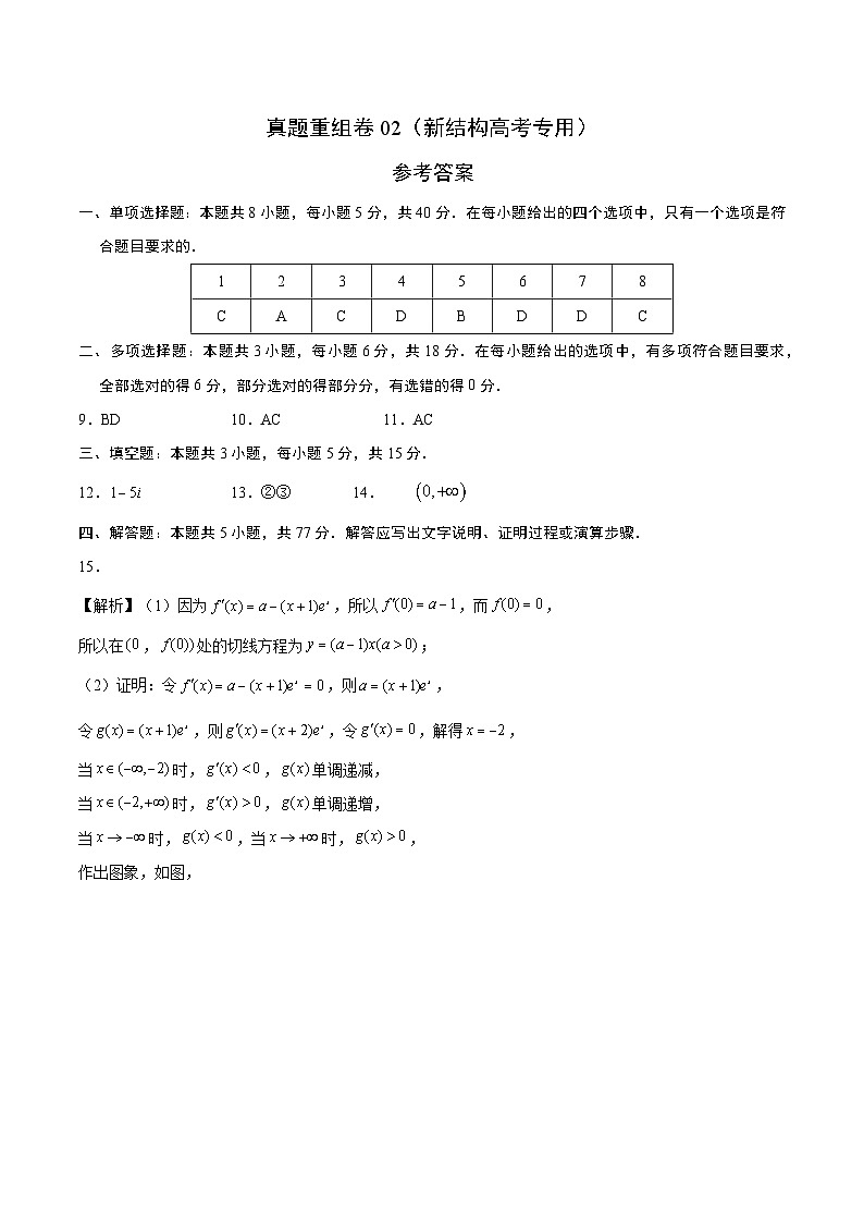 真题重组卷02（新结构高考专用）（参考答案）第1页