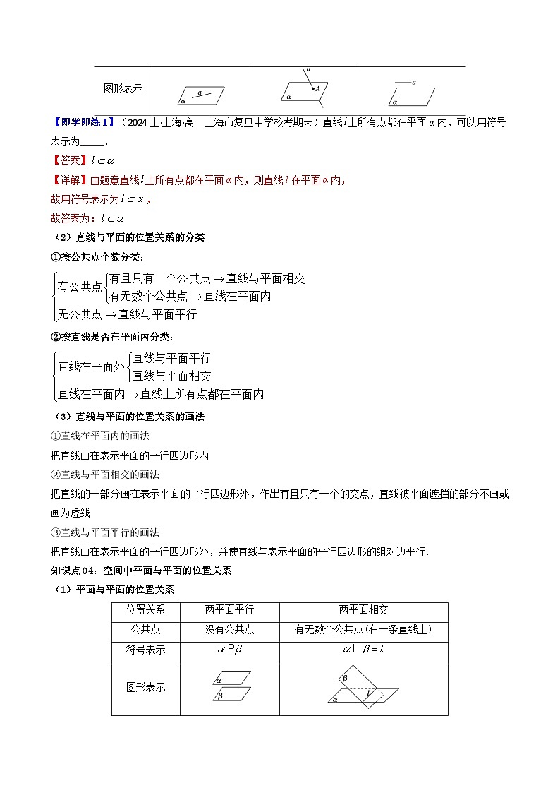 人教A版高中数学（必修第二册）同步讲义第30讲 8.4.2 空间点、直线、平面之间的位置关系（2份打包，原卷版+教师版）03