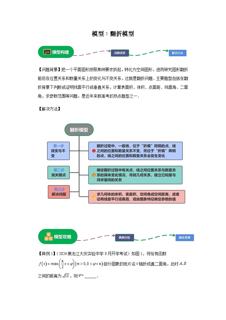 第七章 模型2翻折模型 （含解析）2024年高考数学三轮冲刺考点归纳第1页