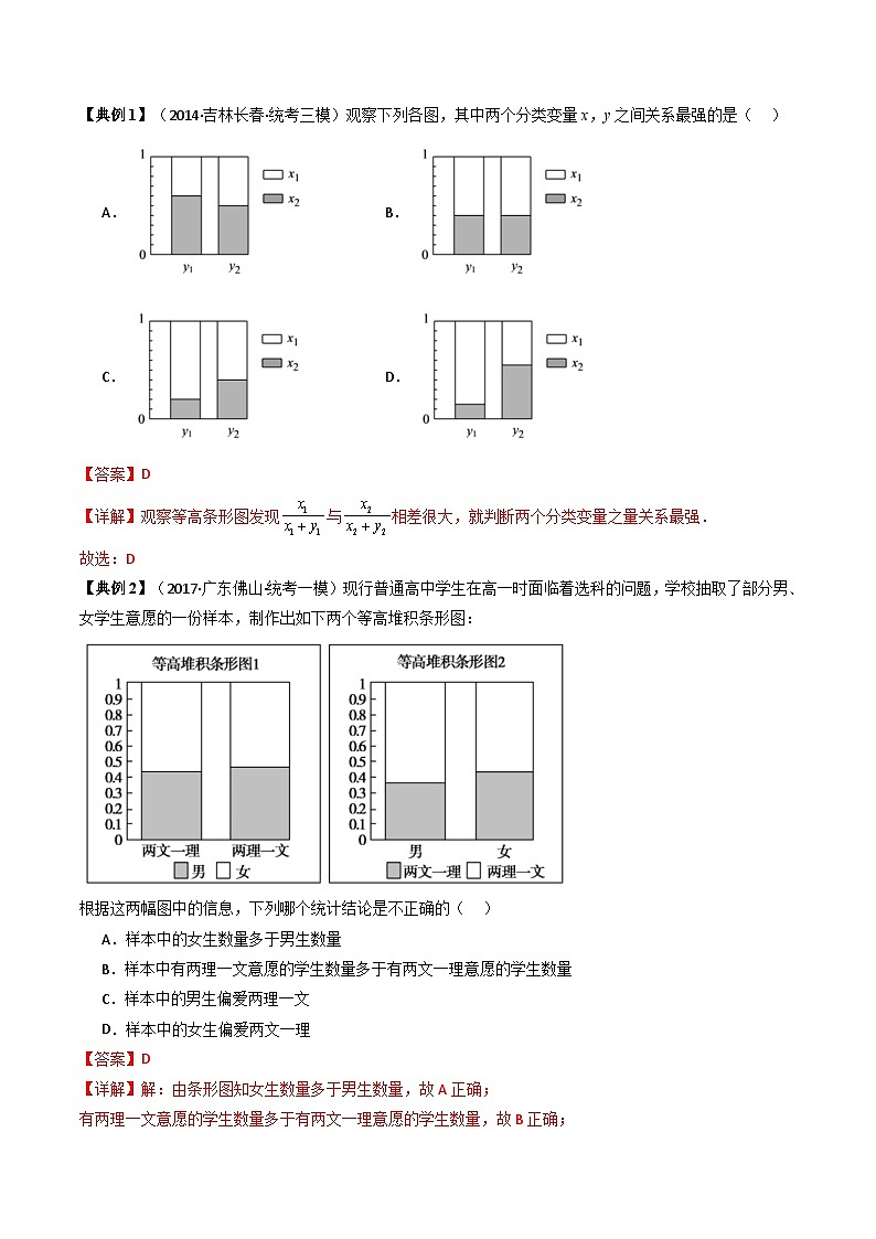 人教A版高中数学（选择性必修三）同步讲义第21讲 8.3 列联表与独立性检验（8.3.1分类变量与列联表+8.3.2独立性检验）（教师版）第3页
