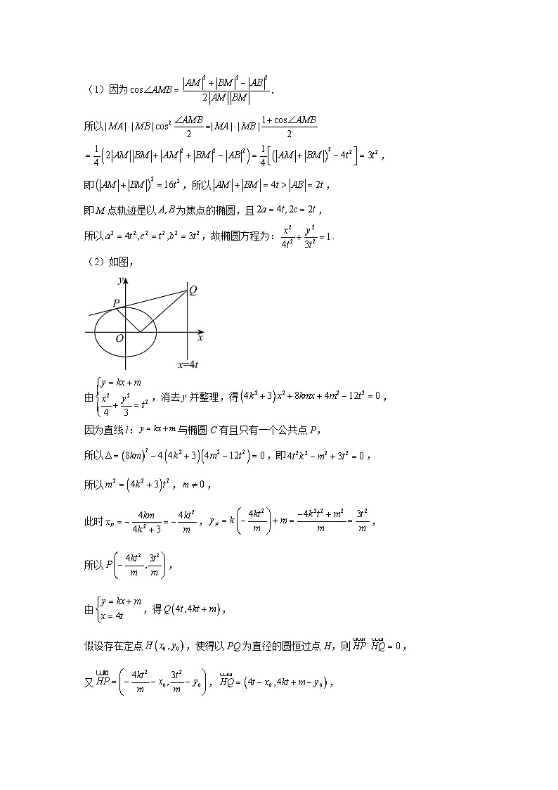 2024年高考数学圆锥曲线解答题练习（新题型,3小问）（解析试卷）第2页