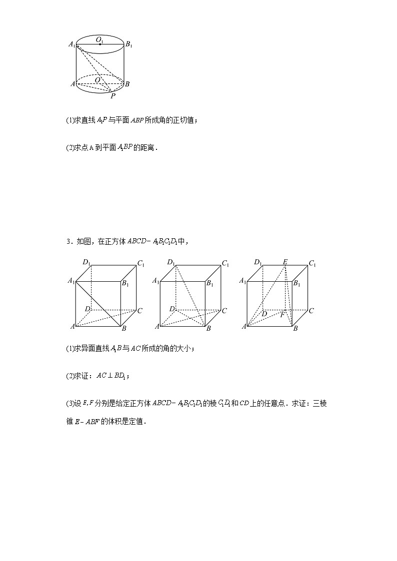 新高考2024年高三数学专题训练立体几何初步（解答题篇）含答案第2页