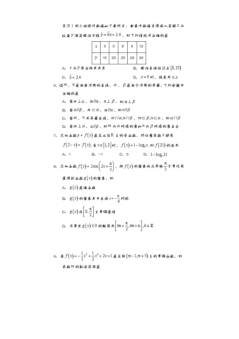 高三数学（文科）第2页